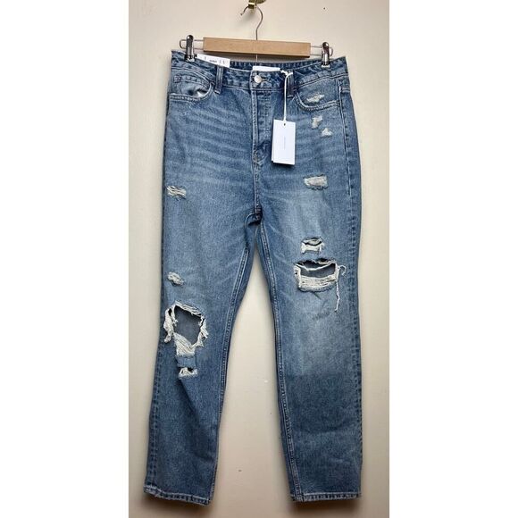 Vervet Blue Beverly Super High-Rise Straight Jeans NWT Sz. 29 - Picture 1 of 7